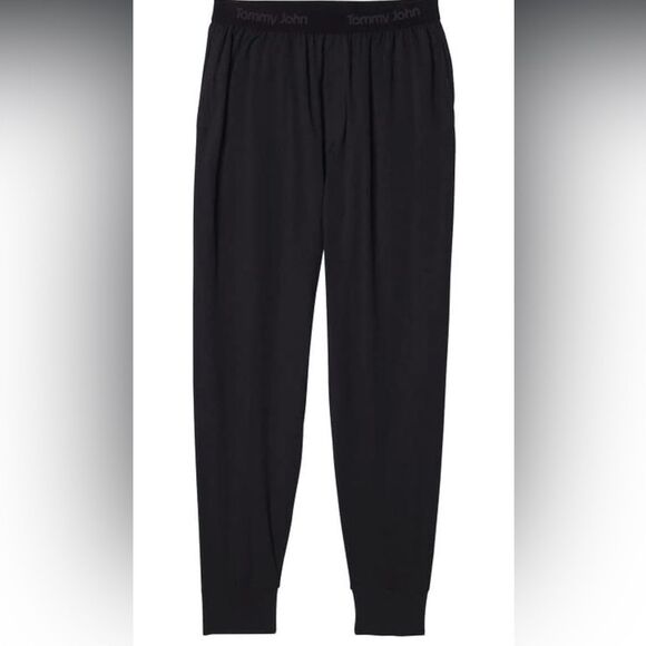 Tommy John‎ Men’s Cotton Basics Sleep Jogger Pants black Large NWT in packaging - Picture 2 of 4